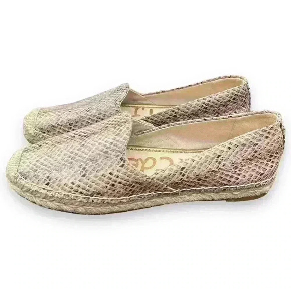 New Sam Edelman Kesia Snake Print Espadrilles Size 8.5 - Picture 4 of 11